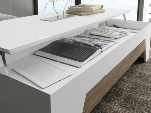 Lift top coffee table with drawer -DIAGONAL 2