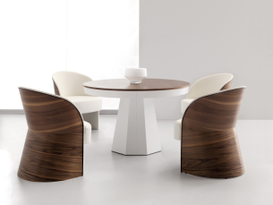 Mesa de comedor redonda y extensible - ANNELI