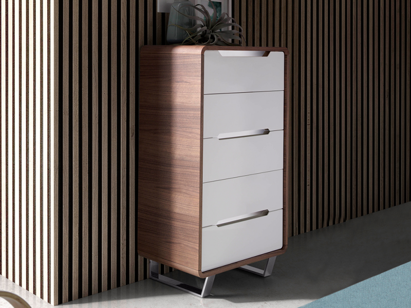 Walnut chiffonier with lacquered fronts - AGOSTINA