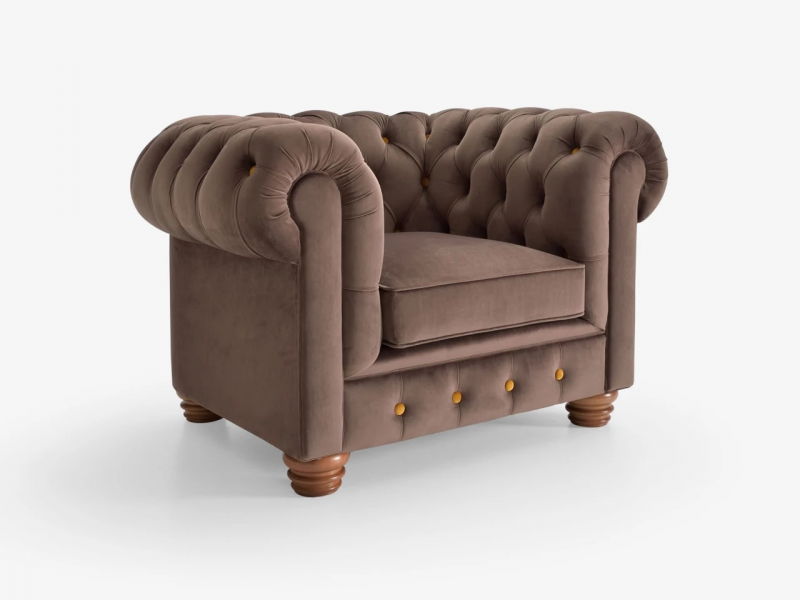 Upholstered and padded armchair, Chester style - CHESTERFIELD