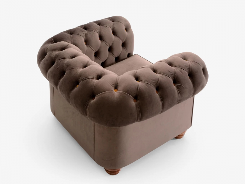 Fauteuil tapissé avec capitonné type chester - CHESTERFIELD