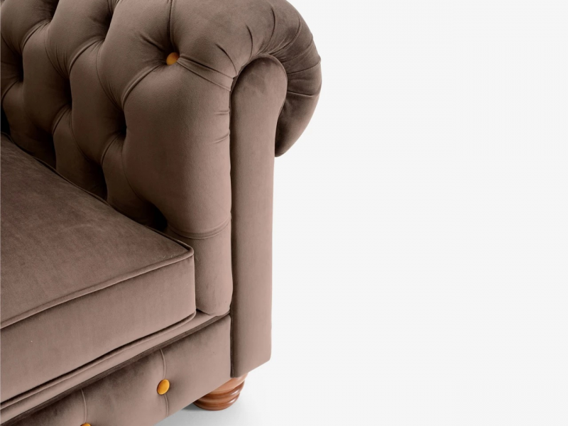 Fauteuil tapissé avec capitonné type chester - CHESTERFIELD