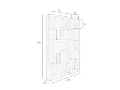 Walnut bookcase - AMÉLIE
