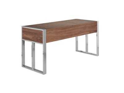 Walnut and stainless steel desk - BASTIAN Walnut and stainless steel desk - BASTIAN
