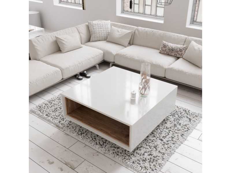 Oak or lacquered coffee table -VERNE