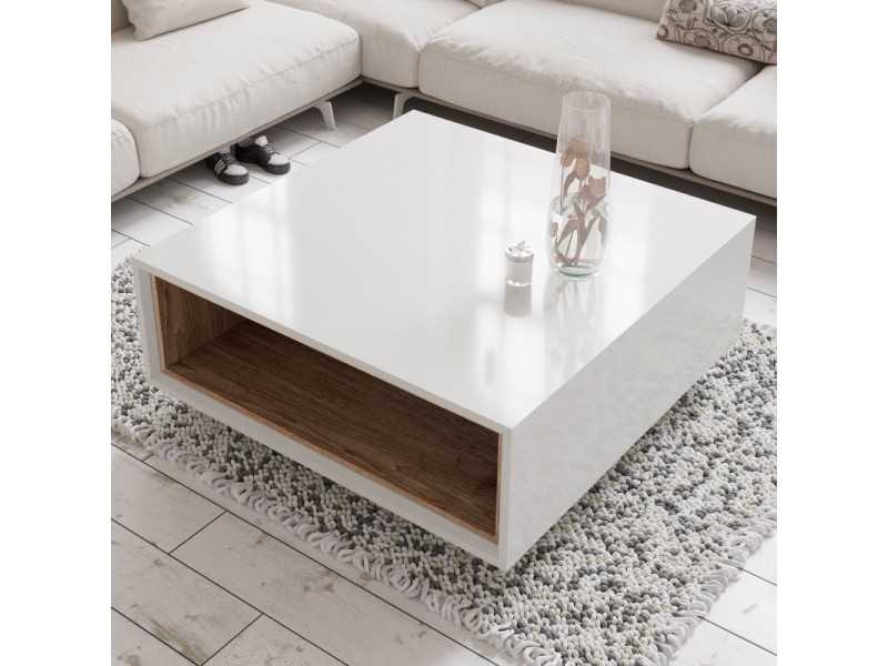 Table basse en bois de chêne ou laque -VERNE