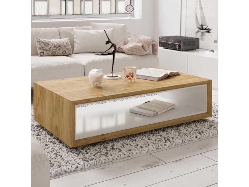 Oak or lacquered coffee table -VERNE
