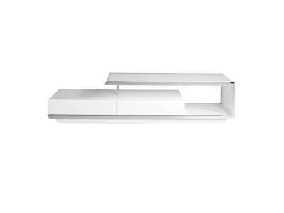 Lacquered TV cabinet with stainless steel details - BOSTON