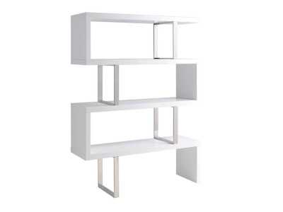 Etagère design laquée blanche et inox - SYLVIE BLANC Etagère design laquée blanche et inox - SYLVIE BLANC
