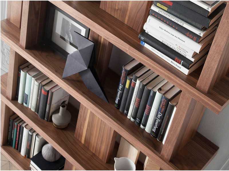 Walnut bookcase - BRUNO