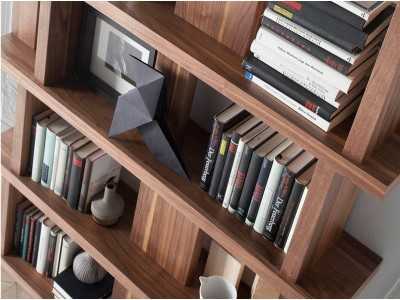 Walnut bookcase - BRUNO