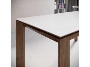 Extensible dining table with glass -MIRO 2