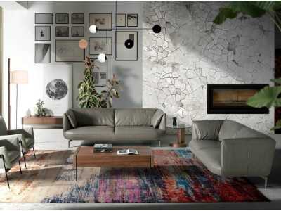Coffee table in walnut wood and tempered glass - CORINTO Coffee table in walnut wood and tempered glass - CORINTO