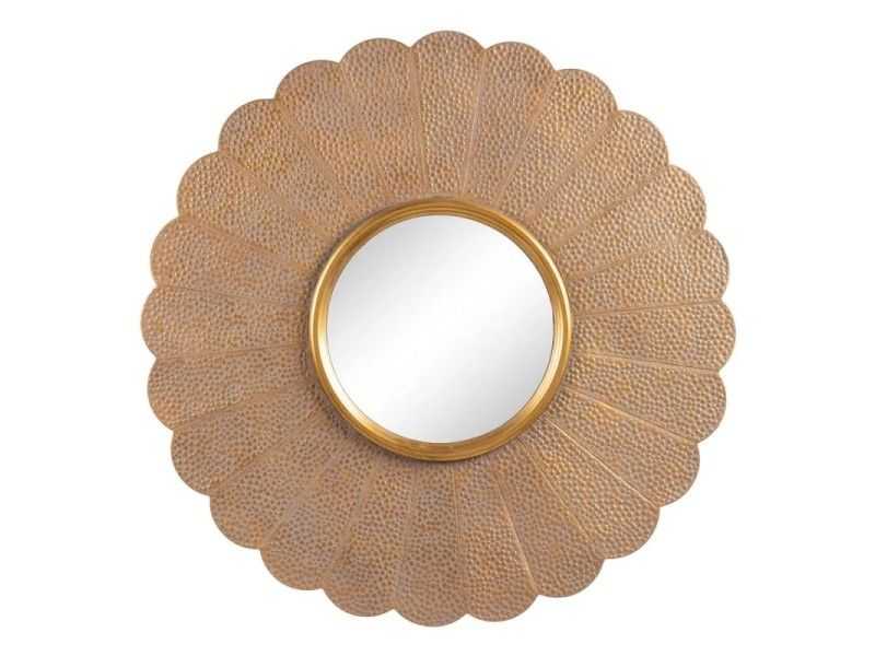 Decorative round mirror - FLEUR