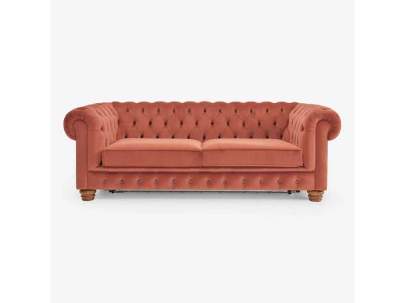 Canapé-lit tapissé avec capitonné type chester - CHESTERFIELD BED