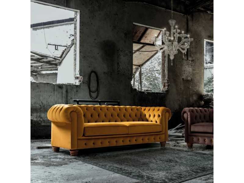 Canapé tapissé avec capitonné type chester - CHESTERFIELD