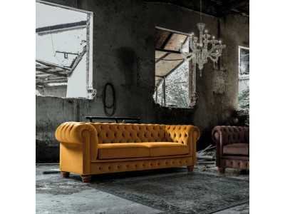 Canapé tapissé avec capitonné type chester - CHESTERFIELD