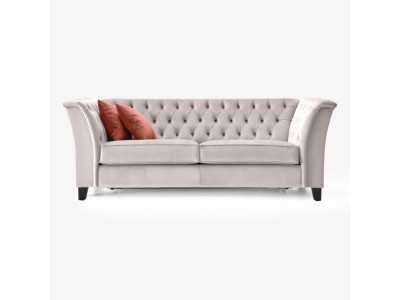 Upholstered and padded sofa bed, Chester style - ROYAL