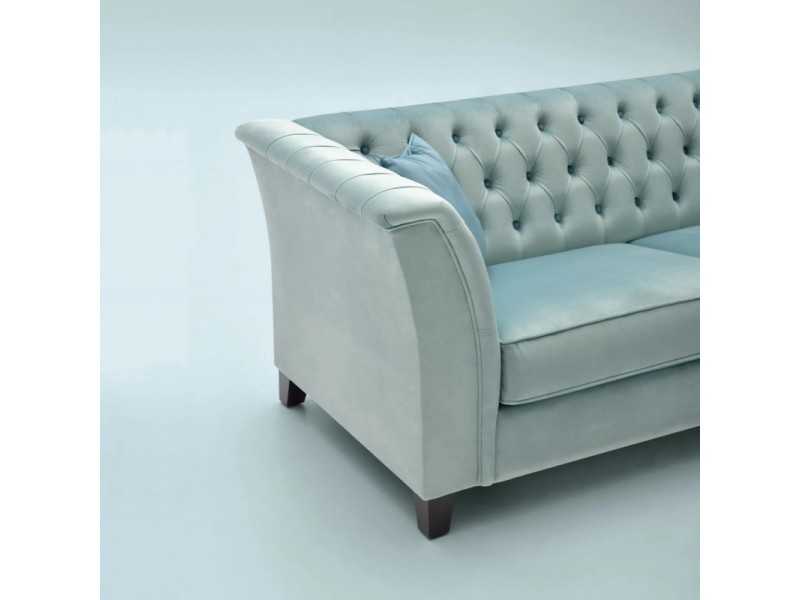 Upholstered and padded sofa bed, Chester style - ROYAL