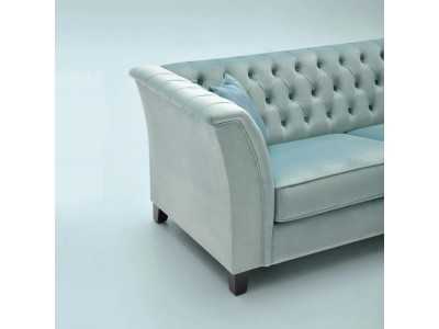 Upholstered and padded sofa bed, Chester style - ROYAL