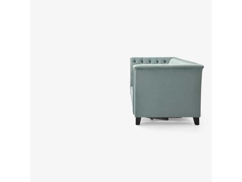 Upholstered and padded sofa bed, Chester style - ROYAL