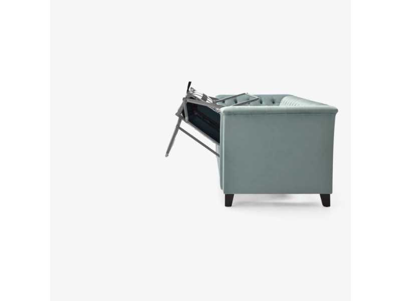 Sofá cama con capitonné tipo chester - ROYAL