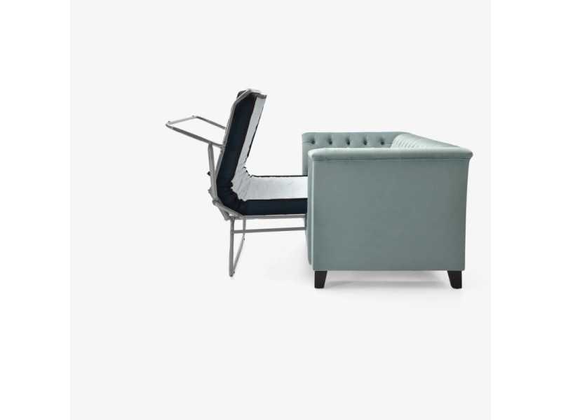 Sofá cama con capitonné tipo chester - ROYAL