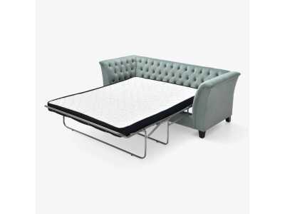 Upholstered and padded sofa bed, Chester style - ROYAL