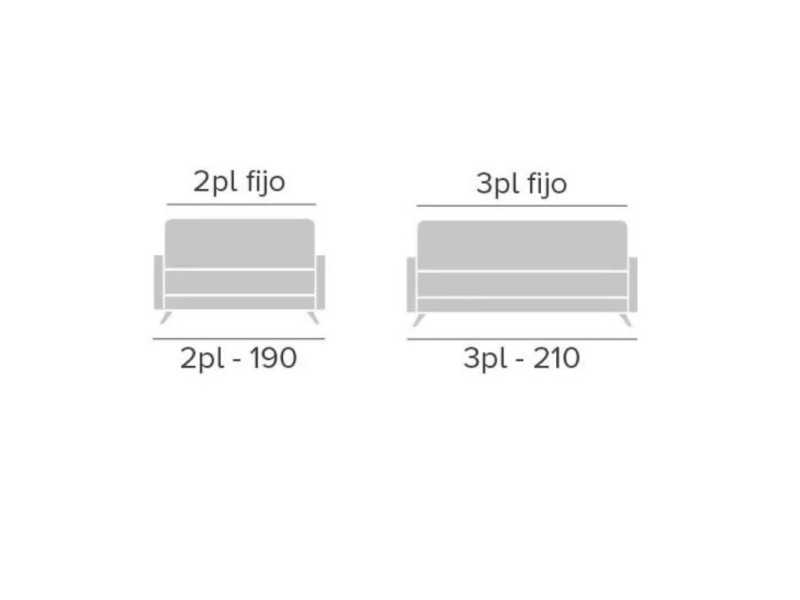 Upholstered and padded sofa, Chester style - ROYAL
