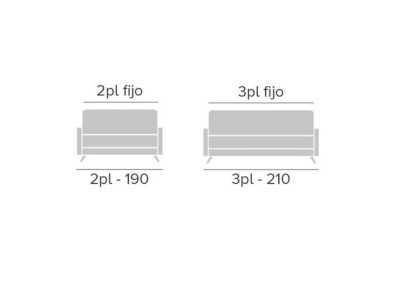 Upholstered and padded sofa, Chester style - ROYAL