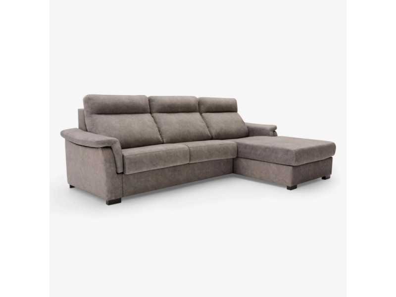 Sofa bed with chaise longue - TOTEM