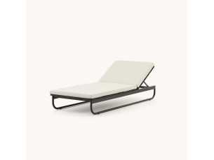 Upholstered outdoor chaise longue - BALI 2