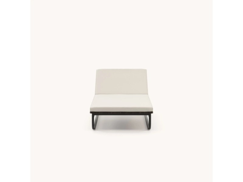 Upholstered outdoor chaise longue - BALI