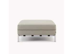 Pouf d'extérieur tapissé avec structure en acier inoxydable - BORA 2