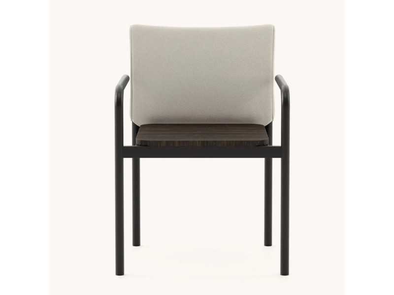 Chaise d'extérieur tapissé avec accoudoirs - BALI