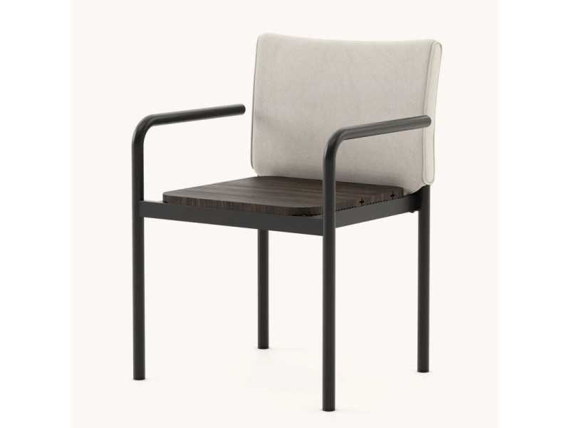 Chaise d'extérieur tapissé avec accoudoirs - BALI