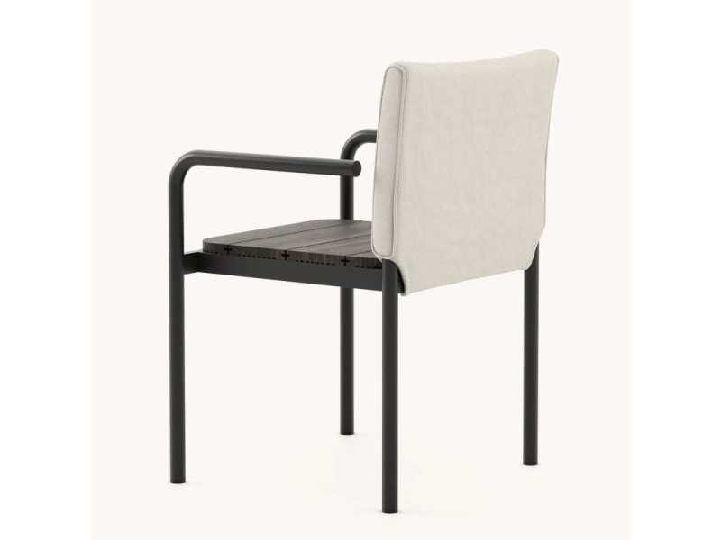 Silla de exterior tapizada con brazos - BALI