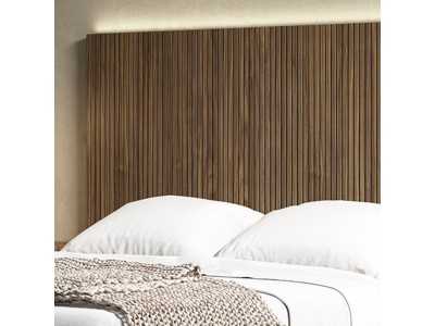 Headboard with front in American walnut and led light - BERGEN