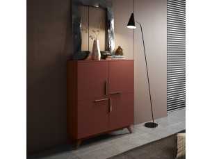 Meuble range-chaussures laqué avec 4 portes - NIU
