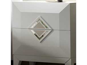 Lacquered bedside table with central detail - GLASS 2