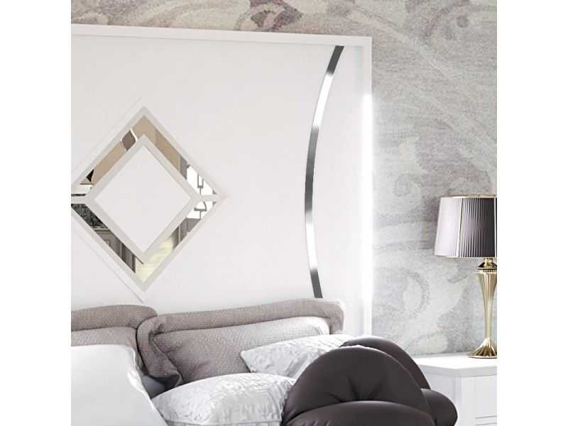 Cabecero lacado con originales detalles y luz led - ROMBO