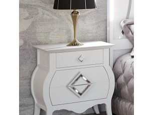 Lacquered bedside table with central detail - ROMBO 2