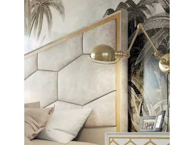 Upholstered headboard with oak detail - DIALA Upholstered headboard with oak detail - DIALA