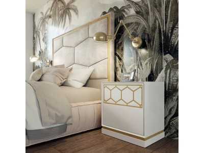 Upholstered headboard with oak detail - DIALA Upholstered headboard with oak detail - DIALA