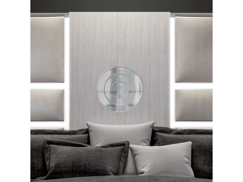 Tête de lit XL tapissé avec lumière LED - PUZZLE