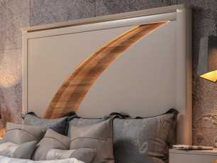Lacquered headboard with ceiling detail - HORUS