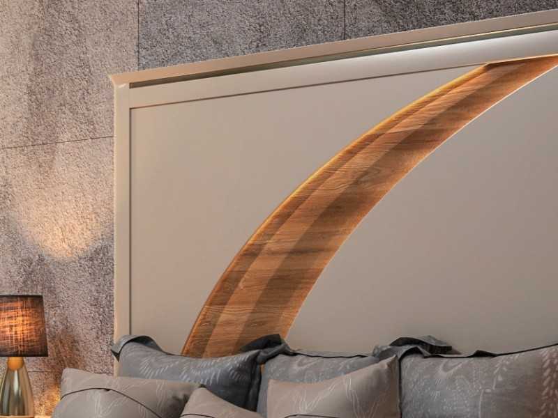 Lacquered headboard with ceiling detail - HORUS