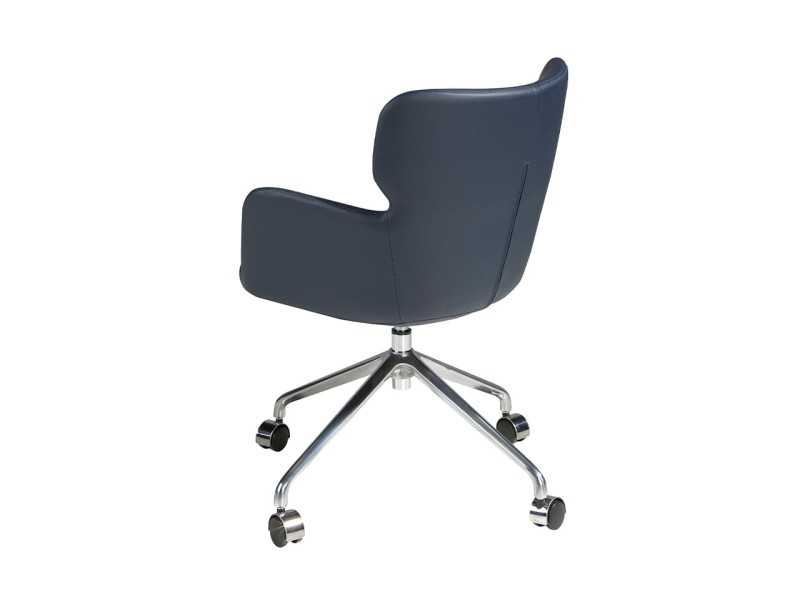 Swivel office chair upholstered in synthetic leather - CLAUS