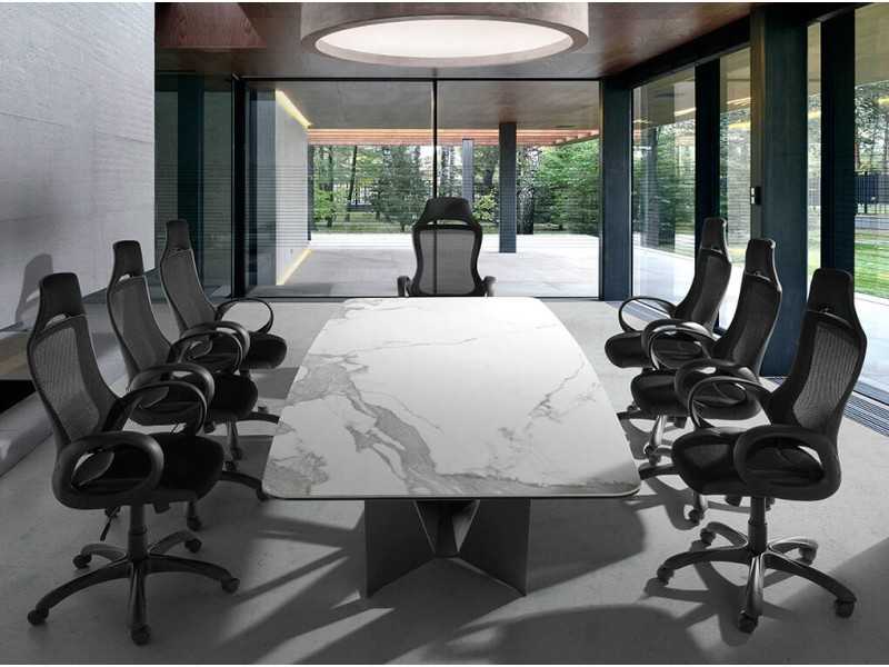 Swivel office chair with armrests - MUNICH