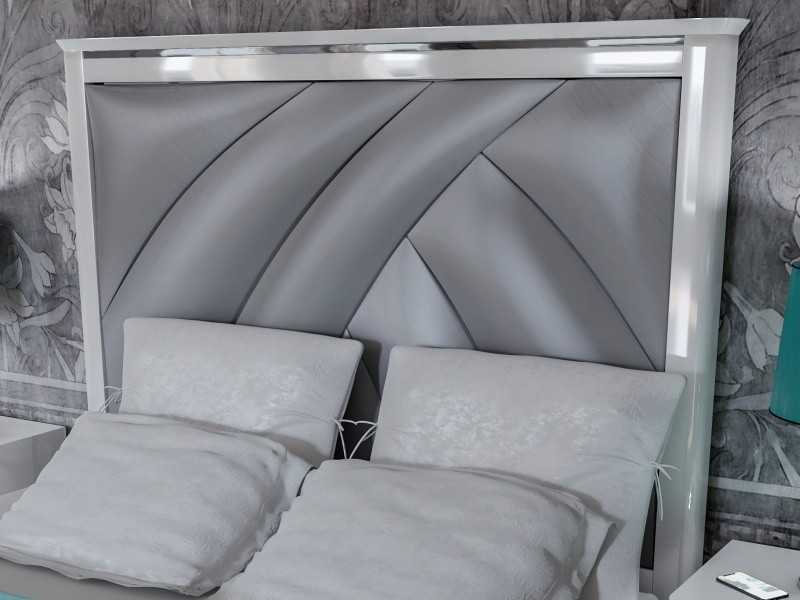 Lacquered and upholstered headboard with led light - VESTA